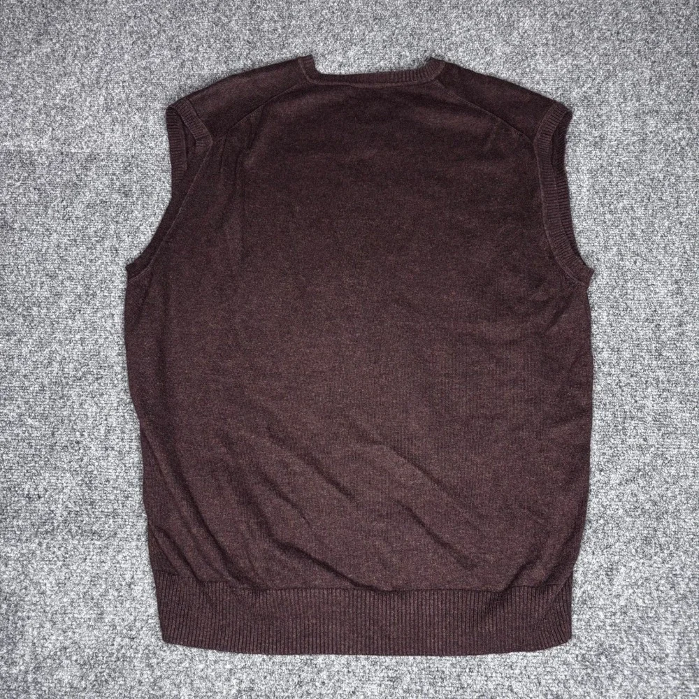 Jos. A. Bank Signature Collection Vest Mens XL Brown Pima‎ Cotton Sweater